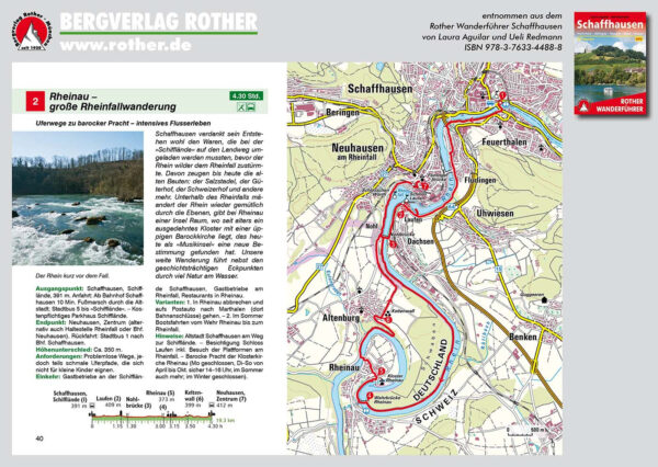 wandelgids Schaffhausen Rother Wanderführer 9783763344888  Bergverlag Rother RWG  Wandelgidsen Basel, Zürich, Noord-Zwitserland