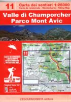 ESC-11  Mont Avic, Valle di Champorcher | wandelkaart 1:25.000 9788898520725  Escursionista Carta dei Sentieri 1:25.000  Wandelkaarten Aosta, Gran Paradiso