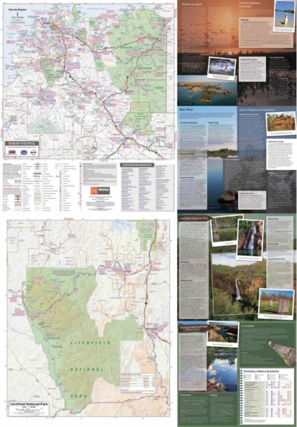 Top End National Parks: Kakadu, Katherin, Litchfield  1:350.000 9321438001669  Hema Maps   Landkaarten en wegenkaarten Australië