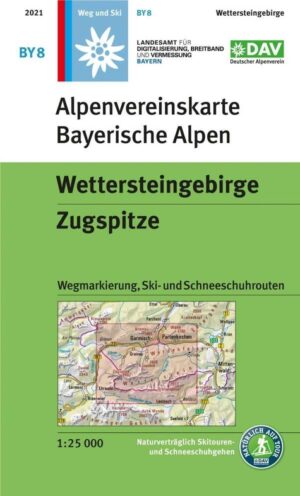 Alpenverein wandelkaart BY-08 Wettersteingebirge, Zugspitze 1:25.000 9783948256098  Deutscher AlpenVerein Alpenvereinskarten  Wandelkaarten Beierse Alpen