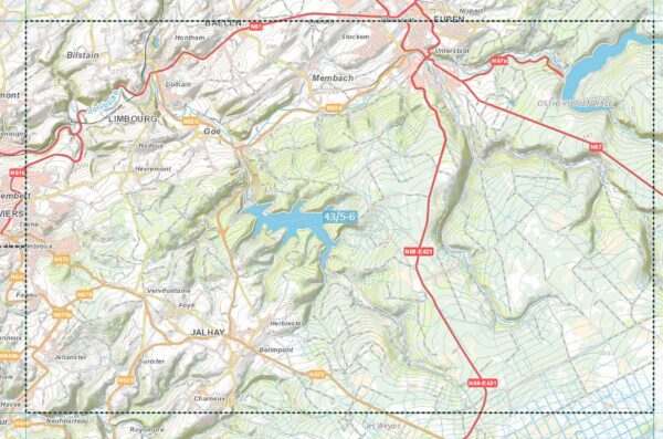 NGI-43/5-6  Limbourg/Eupen | topografische wandelkaart  1:25.000 9789462354319  NGI Belgie 1:25.000  Wandelkaarten Wallonië (Ardennen)