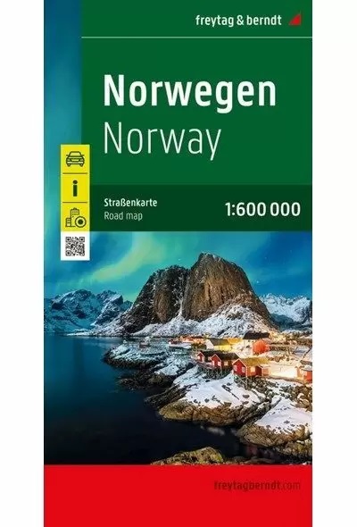Noorwegen | autokaart, wegenkaart 1:600.000 9783707921618  Freytag & Berndt   Landkaarten en wegenkaarten Noorwegen