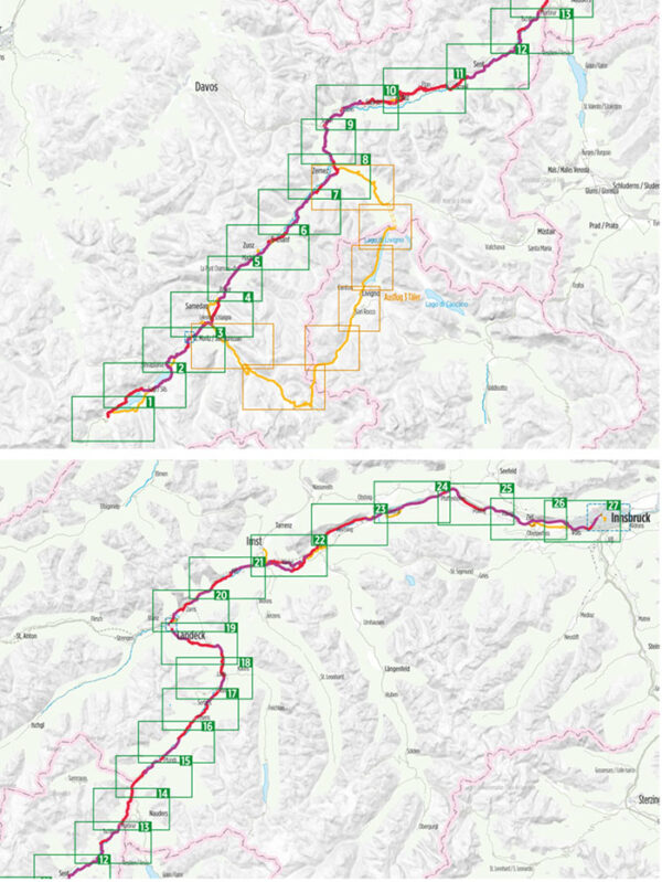 Bikeline Inn-Radweg 1 | fietsgids 9783711100511  Esterbauer Bikeline  Fietsgidsen, Meerdaagse fietsvakanties Graubünden, Tirol