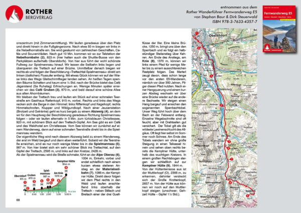 wandelgids E5  Fernwanderweg Rother Wanderführer 9783763343577  Bergverlag Rother RWG  Lopen naar Rome, Meerdaagse wandelroutes, Wandelgidsen Zwitserland en Oostenrijk (en Alpen als geheel)
