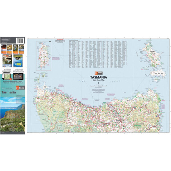 Tasmania 1:480.000 | overzichtskaart, wegenkaart 9321438002246  Hema Maps   Landkaarten en wegenkaarten Australië
