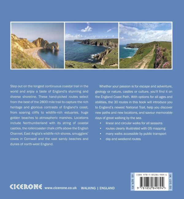 Great Walks on the England Coast Path wandelgids 9781852849894 Andrew McCloy Cicerone Press   Wandelgidsen Engeland