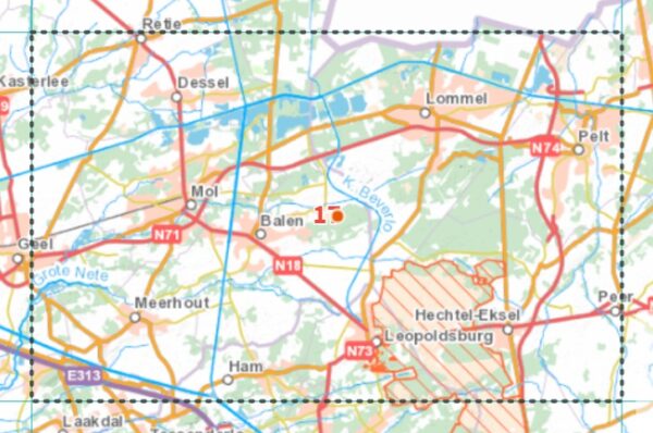 NGI-17  Mol (topografische kaart 1:50.000) 9789462352469  Nationaal Geografisch Instituut NGI Vlaanderen  Wandelkaarten Antwerpen & oostelijk Vlaanderen