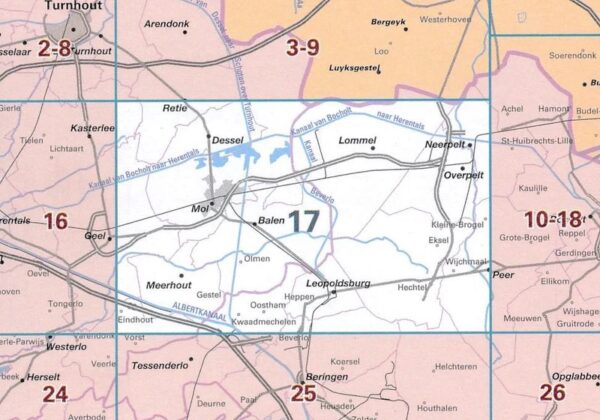 NGI-17  Mol (topografische kaart 1:50.000) 9789462352469  NGI Belgie 1:50.000  Wandelkaarten Antwerpen & oostelijk Vlaanderen