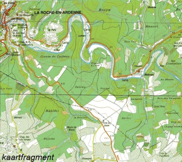 NGI-60/1-2  Champlon, La-Roche-en-Ardenne | topografische wandelkaart 1:25.000 9789462354418  Nationaal Geografisch Instituut NGI Wallonië 1:25.000  Wandelkaarten Wallonië (Ardennen)