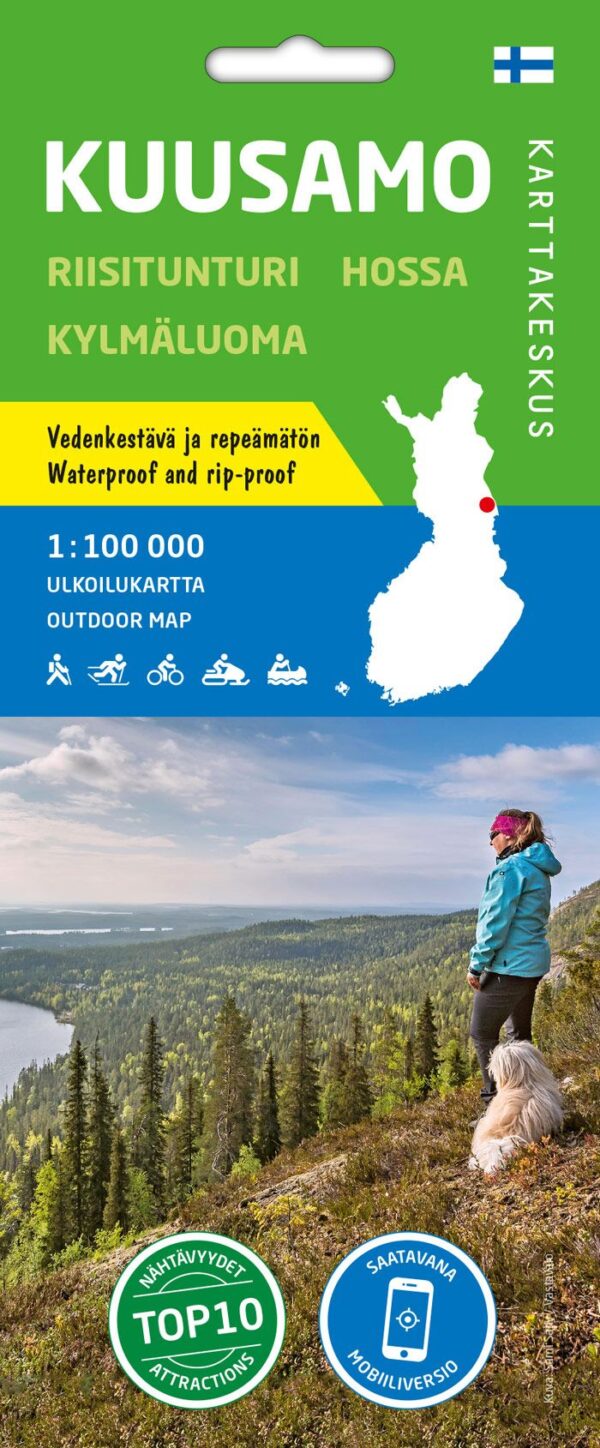 Kuusamo 1:100.000 9789522666765  Genimap Oy Wandelkaarten Finland  Wandelkaarten Fins Lapland