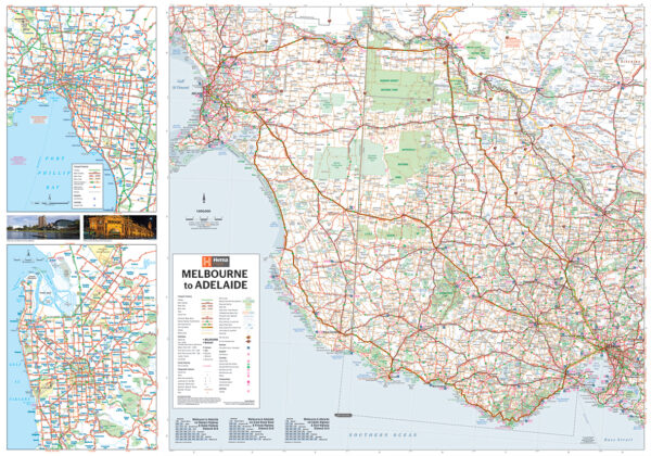 Melbourne to Adelaide 1:900.000 9781865007311  Hema Maps   Landkaarten en wegenkaarten Australië