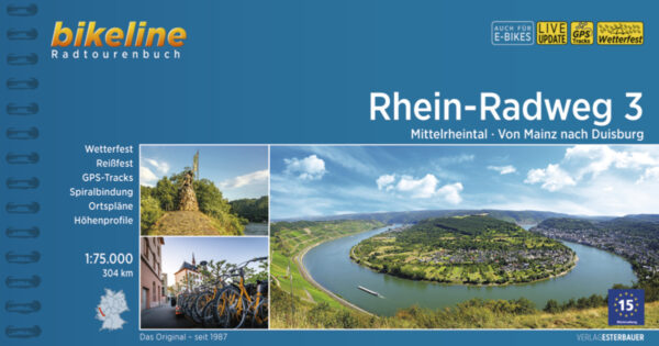 Bikeline Rhein-Radweg 3 | fietsgids 9783711100900  Esterbauer Bikeline  Fietsgidsen, Meerdaagse fietsvakanties West-Duitsland