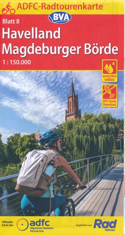 ADFC-08 Havelland/Magdeburger Börde | fietskaart 1:150.000 9783969900031  ADFC / BVA Radtourenkarten 1:150.000  Fietskaarten Brandenburg & Sachsen-Anhalt