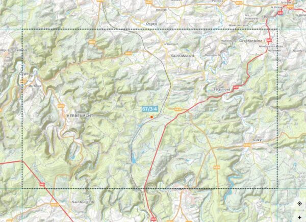 NGI-67/3-4  Herbeumont-Suxy | topografische wandelkaart 1:25.000 9789462355576  NGI Belgie 1:25.000  Wandelkaarten Wallonië (Ardennen)