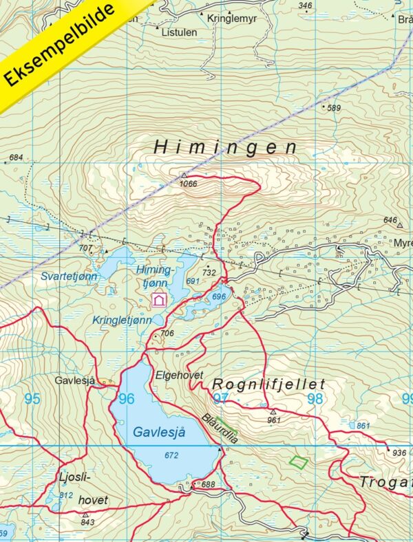 NO-3017 Notodden | topografische wandelkaart 1:50.000 7046660030172  Nordeca Topo 3000  Wandelkaarten Zuid-Noorwegen
