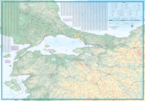 Noordwest-Turkijke  | landkaart, autokaart 1:550.000 9781771293570  ITM   Landkaarten en wegenkaarten, Stadsplattegronden Istanbul, Turkije