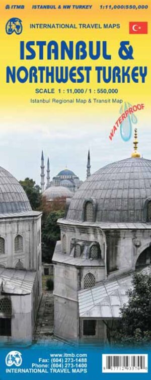 ITM Noordwest-Turkijke  | landkaart, autokaart 1:550.000 9781771293570  International Travel Maps   Landkaarten en wegenkaarten, Stadsplattegronden Istanbul, Turkije