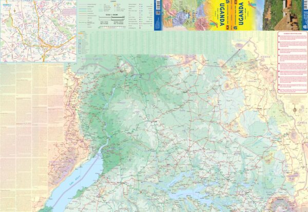 ITM Uganda | landkaart, autokaart 1:600.000 9781771298520  International Travel Maps   Landkaarten en wegenkaarten Uganda, Rwanda, Burundi, Ruwenzorigebergte