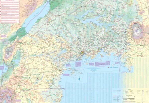 ITM Uganda | landkaart, autokaart 1:600.000 9781771298520  International Travel Maps   Landkaarten en wegenkaarten Uganda, Rwanda, Burundi, Ruwenzorigebergte