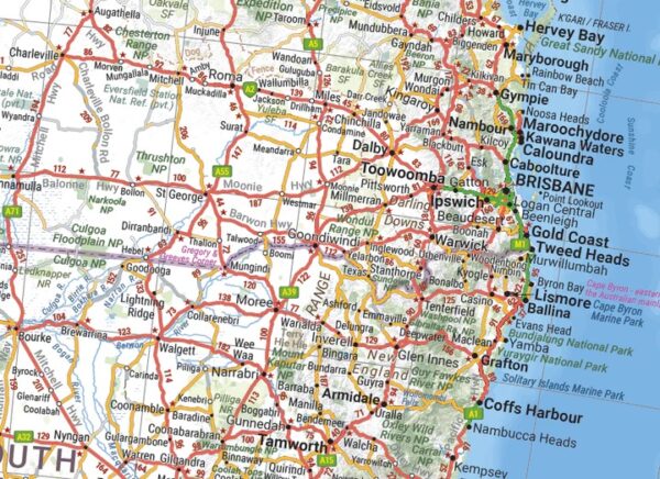 Australia Handy Map 1:6.500.000 9781922668257  Hema Maps   Landkaarten en wegenkaarten Australië