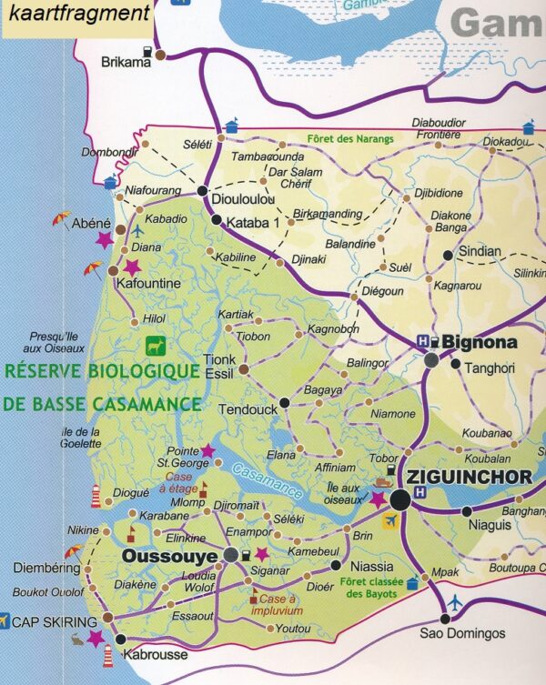 Senegal 1:750.000 9782917495322  Laure Kane   Landkaarten en wegenkaarten Senegal & Gambia