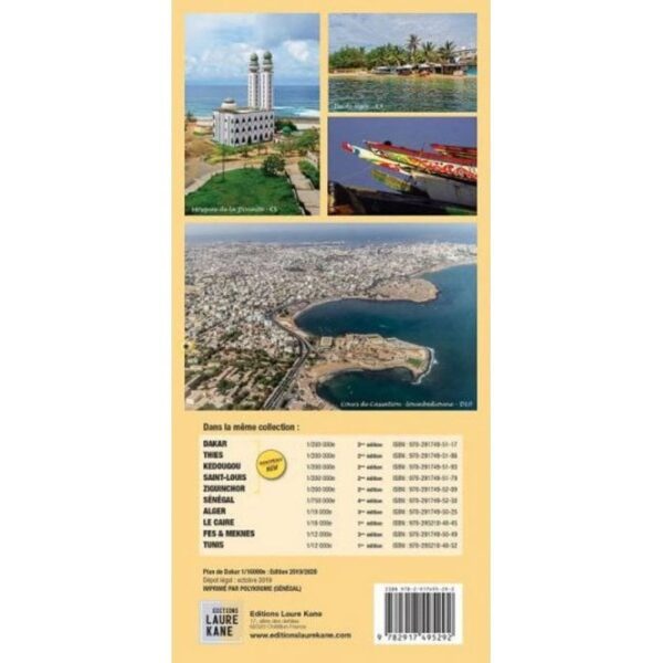 stadsplattegrond Dakar 1:16.000 9782917495339  Laure Kane Villes en Couleurs  Stadsplattegronden Senegal & Gambia