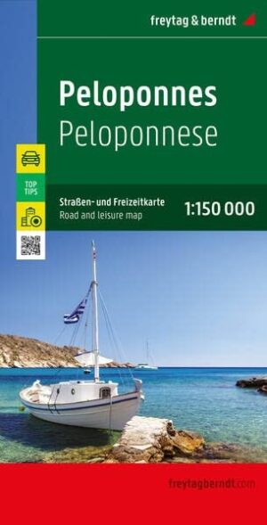 Peloponnesos | autokaart, wegenkaart 1:150.000 9783707921762  Freytag & Berndt   Landkaarten en wegenkaarten Peloponnesos