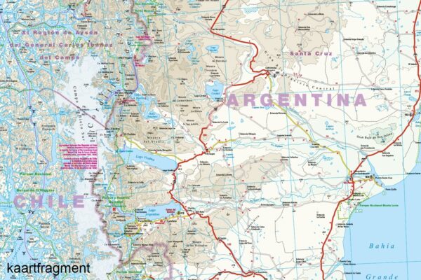 Patagonië & Tierra del Fuego landkaart, wegenkaart 1:1.400.000 9783831774371  Reise Know-How Verlag WMP, World Mapping Project  Landkaarten en wegenkaarten Patagonië