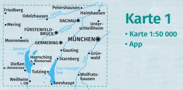 Kompass wandelkaart KP-184  München u. Umg. 9783991216407  Kompass Wandelkaarten Kompass Oberbayern  Wandelkaarten München en omgeving