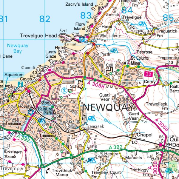 LR-200  Newquay, Bodmin | topografische wandelkaart 9780319263945  Ordnance Survey Landranger Maps 1:50.000  Wandelkaarten West Country