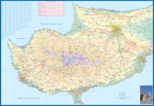 ITM Cyprus | landkaart, autokaart 1:140.000 9781771291712  International Travel Maps   Landkaarten en wegenkaarten Cyprus