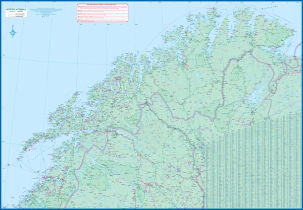 ITM Noord- en Midden-Noorwegen | landkaart, autokaart 1:800.000 9781771295789  International Travel Maps   Landkaarten en wegenkaarten Noorwegen