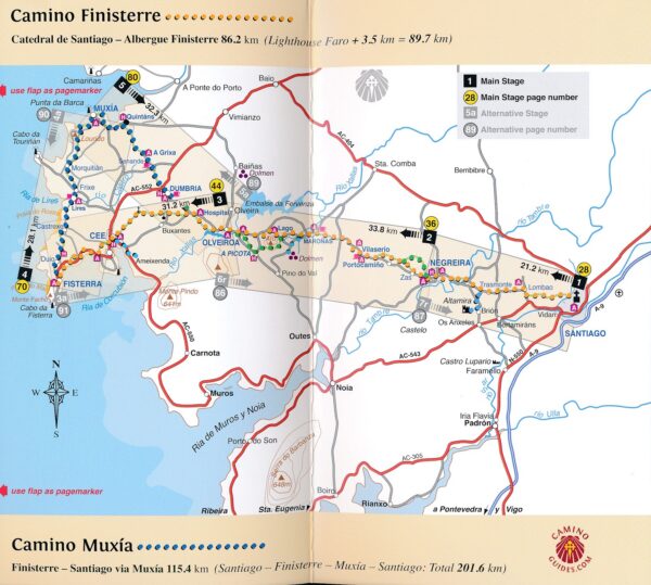 A Pilgrim's Guide to the Camino Finisterre | wandelgids St.Jacobsroute John Brierley 9781912216253 John Brierley Deep Books   Meerdaagse wandelroutes, Santiago de Compostela, Wandelgidsen Santiago de Compostela, de Spaanse routes