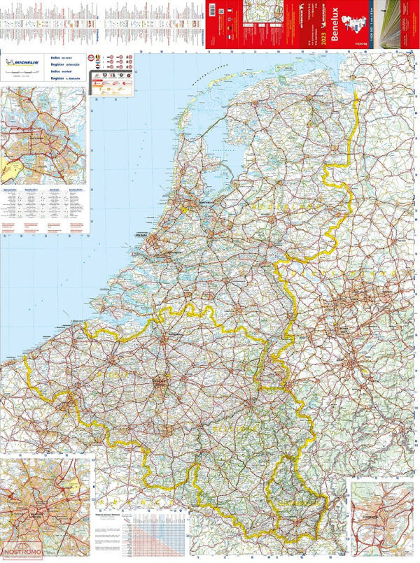 714  Benelux 2023 | Michelin  wegenkaart, autokaart 1:400.000 9782067258044  Michelin Michelinkaarten Jaaredities  Landkaarten en wegenkaarten Benelux