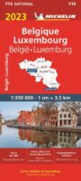 716 Belgie/Luxemb. 1:350.000, met register 2023 9782067258204  Michelin Michelinkaarten Jaaredities  Landkaarten en wegenkaarten België & Luxemburg