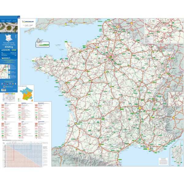 726 Grands Itinéraires France 1:1.000.000 2023 9782067258259  Michelin Michelinkaarten Jaaredities  Landkaarten en wegenkaarten Frankrijk