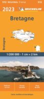 512 Bretagne | Michelin  wegenkaart, autokaart 1:200.000 9782067258402  Michelin Regionale kaarten  Landkaarten en wegenkaarten Bretagne