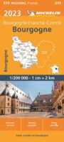 519 Bourgogne | Michelin  wegenkaart, autokaart 1:200.000 9782067258488  Michelin Regionale kaarten  Landkaarten en wegenkaarten Bourgogne