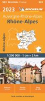 523 Rhône-Alpes | Michelin wegenkaart, autokaart 1:200.000 9782067258525  Michelin Regionale kaarten  Landkaarten en wegenkaarten Ardèche, Drôme, Franse Alpen: noord