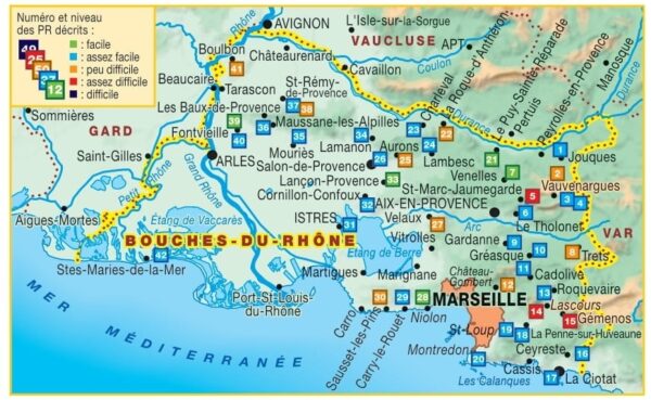 D013  Les Bouches du Rhône... à pied | wandelgids 9782751410857  FFRP Topoguides  Wandelgidsen Provence, Marseille, Camargue