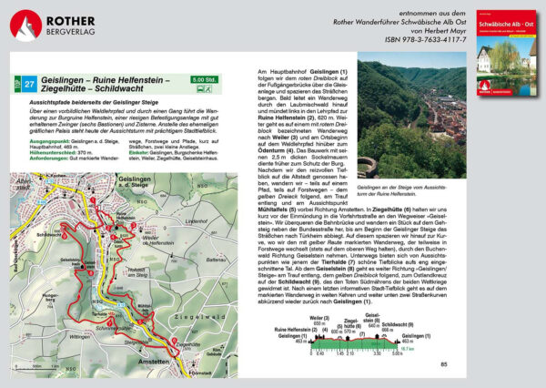 wandelgids Schwäbische Alb - Ost Rother Wanderführer 9783763341177  Bergverlag Rother RWG  Wandelgidsen Bodenmeer, Schwäbische Alb