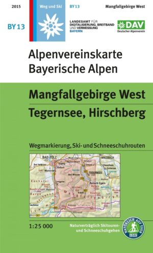 Alpenverein wandelkaart BY-13 Mangfallgebirge West 1:25.000 9783948256142  Deutscher AlpenVerein Alpenvereinskarten  Wandelkaarten Beierse Alpen