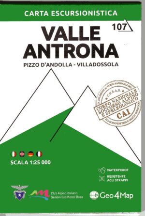 G4M-107 Valle Antrona | wandelkaart 1:25.000 9788899606121  Geo4Map   Wandelkaarten Turijn, Piemonte