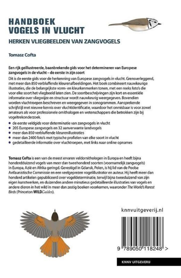 Handboek vogels in vlucht 9789050118248 Cofta, Tomasz KNNV   Natuurgidsen Europa
