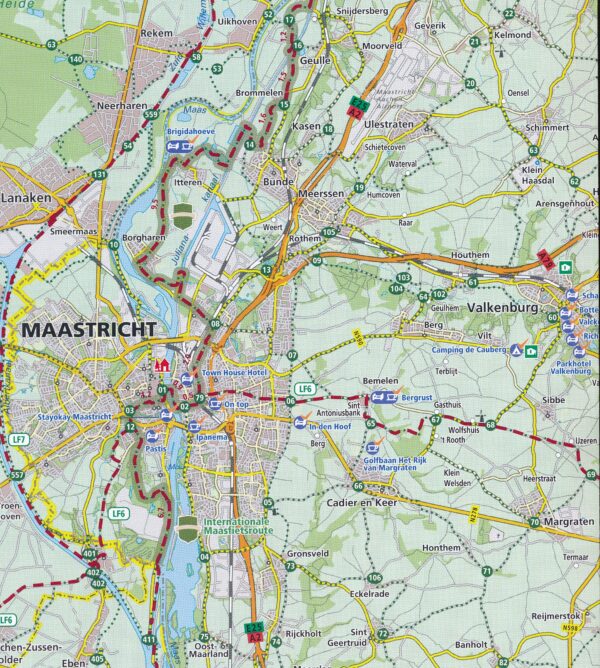 fietsgids LF Maasroute (LF3) 9789072930613  Landelijk Fietsplatform meerdaagse fietsroutes (NL)  Fietsgidsen, Meerdaagse fietsvakanties Nederland
