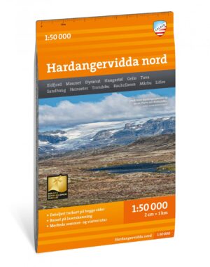 CAL-119  Hardangervidda Nord wandelkaart 1:50.000 9789189371521  Calazo Calazo Noorwegen zuid  Wandelkaarten Zuid-Noorwegen
