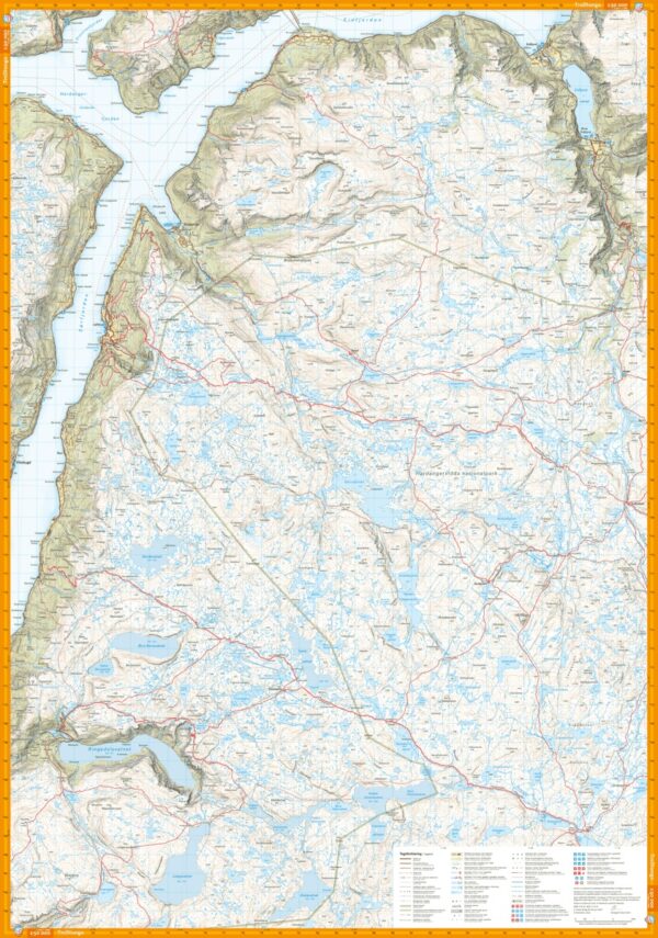 CAL-118  Hardangervidda Vest, Trolltunga & Folgefonna wandelkaart 1:50.000 9789189371538  Calazo Calazo Noorwegen zuid  Wandelkaarten Zuid-Noorwegen