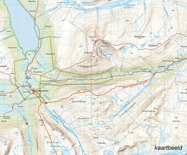 CAL-072  Trollheimen wandelkaart 1:50.000 9789189371620  Calazo Calazo Noorwegen midden  Wandelkaarten Midden-Noorwegen