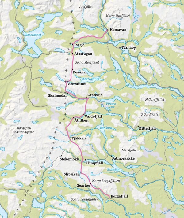Lapplandsleden Laplandroute wandelatlas 1:50.000 9789189371743  Calazo Calazo Zweeds Lapland  Meerdaagse wandelroutes, Wandelgidsen, Wandelkaarten Zweeds-Lapland (Norrbottens Län)