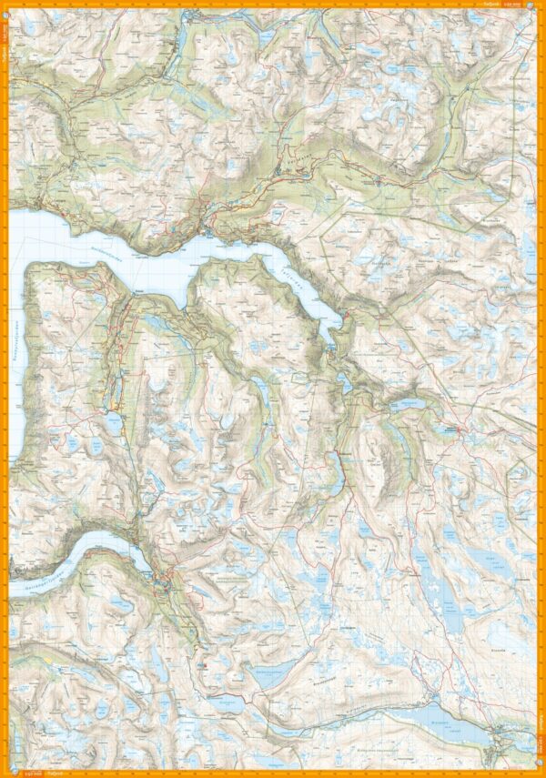 CAL-075  Tafjordfjella & Reinheimen wandelkaart 1:50 000 9789189541146  Calazo Calazo Noorwegen midden  Wandelkaarten Midden-Noorwegen